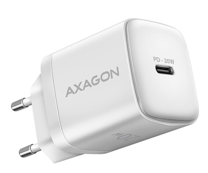 Ładowarka do smartfonów Axagon ACU-PD20 PPS PD3.0 & QC4 20W USB-C biała